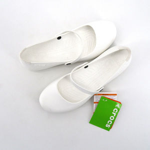 Crocs Size 10 Alice Work White Mary Jane Flats NWT